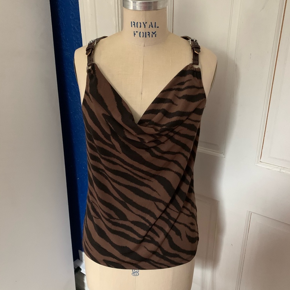 Michael Kors Tiger Tank with Buckle Straps